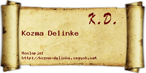 Kozma Delinke névjegykártya