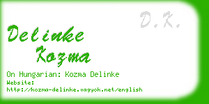 delinke kozma business card